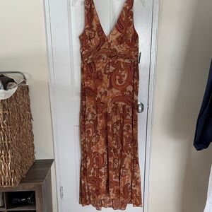 Taylor Rust Paisley Maxi Dress